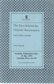 Book cover for "The Facts Behind the Helsinki Roccamatios" by Yann Martel