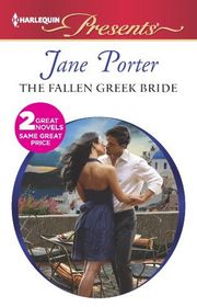 Book cover for "The Fallen Greek Bride" by Jane Porter