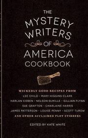 Book cover for "The Mystery Writers of America Cookbook: Wickedly Good Meals and Desserts to Die For"