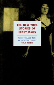 Book cover for "The New York Stories of Henry James" by Henry James