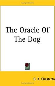 Book cover for "The Oracle of the Dog" by Gilbert Keith Chesterton