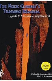 Book cover for "The Rock Climber's Training Manual" by Michael L. Anderson and Mark L. Anderson
