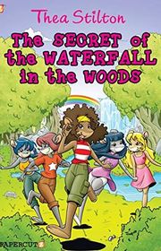 Book cover for "The Secret of the Waterfall in the Woods"