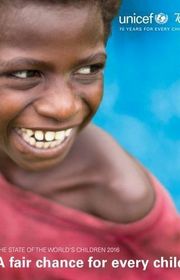 Book cover for "The State of the World's Children" by UNICEF