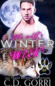 Book cover for "The Wolf's Winter Wish" by CD Gorri