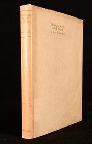 Book cover for "Things New and Old" by Max Beerbohm