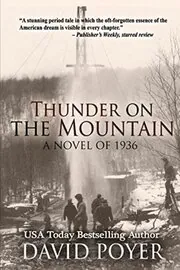 Book cover for "Thunder on the Mountain" by David Poyer