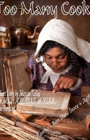 Book cover for "Too Many Cooks" by Marcia Talley