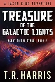 Book cover for "Treasure of the Galactic Lights" by TR Harris