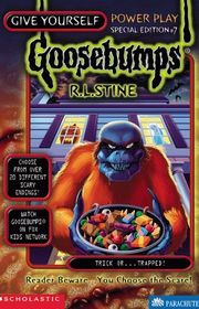 Book cover for "Trick Or...Trapped!" by R.L. Stine