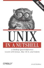 Book cover for "Unix in a Nutshell" by Arnold Robbins