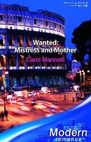 Book cover for "Wanted: Mistress and Mother"