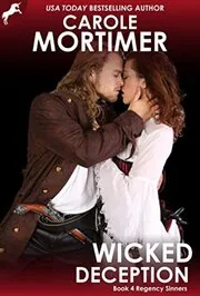 Book cover for "Wicked Deception" by Carole Mortimer