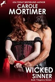 Book cover for "Wicked Sinner" by Carole Mortimer