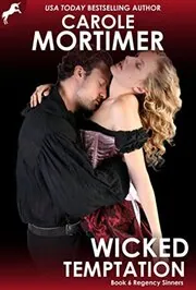 Book cover for "Wicked Temptation" by Carole Mortimer