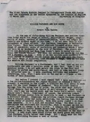 William Faulkner And His South