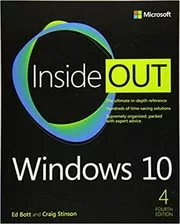 Book cover for "Windows 10 Inside Out" by Ed Bott