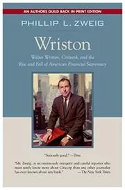 Book cover for "Wriston" by Phillip L. Zweig